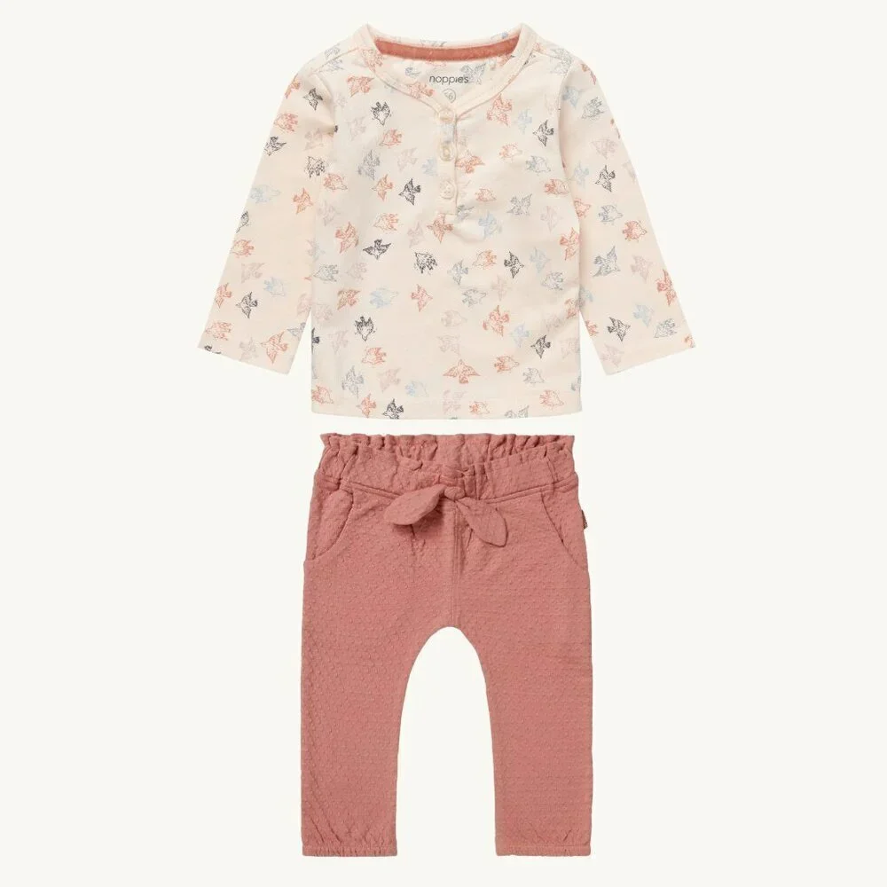 NWT - Organic baby girl set, birds​​​​​
